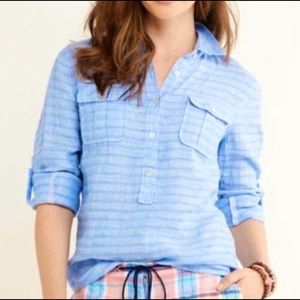Vineyard Vines | Striped Linen Camp Popover